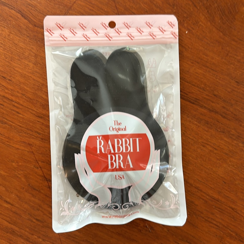 NWT Black Rabbit Bra Self Adhesive Silicone Strapless Invisible Bra.